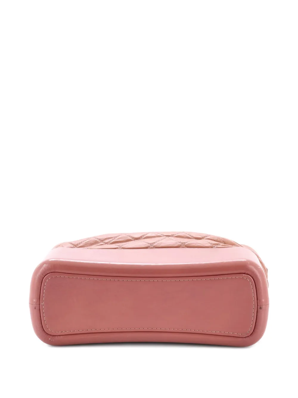 Pre-owned Chanel Gabrielle Quilted Aged Calfskin Medium Hobo Bag In Neutral