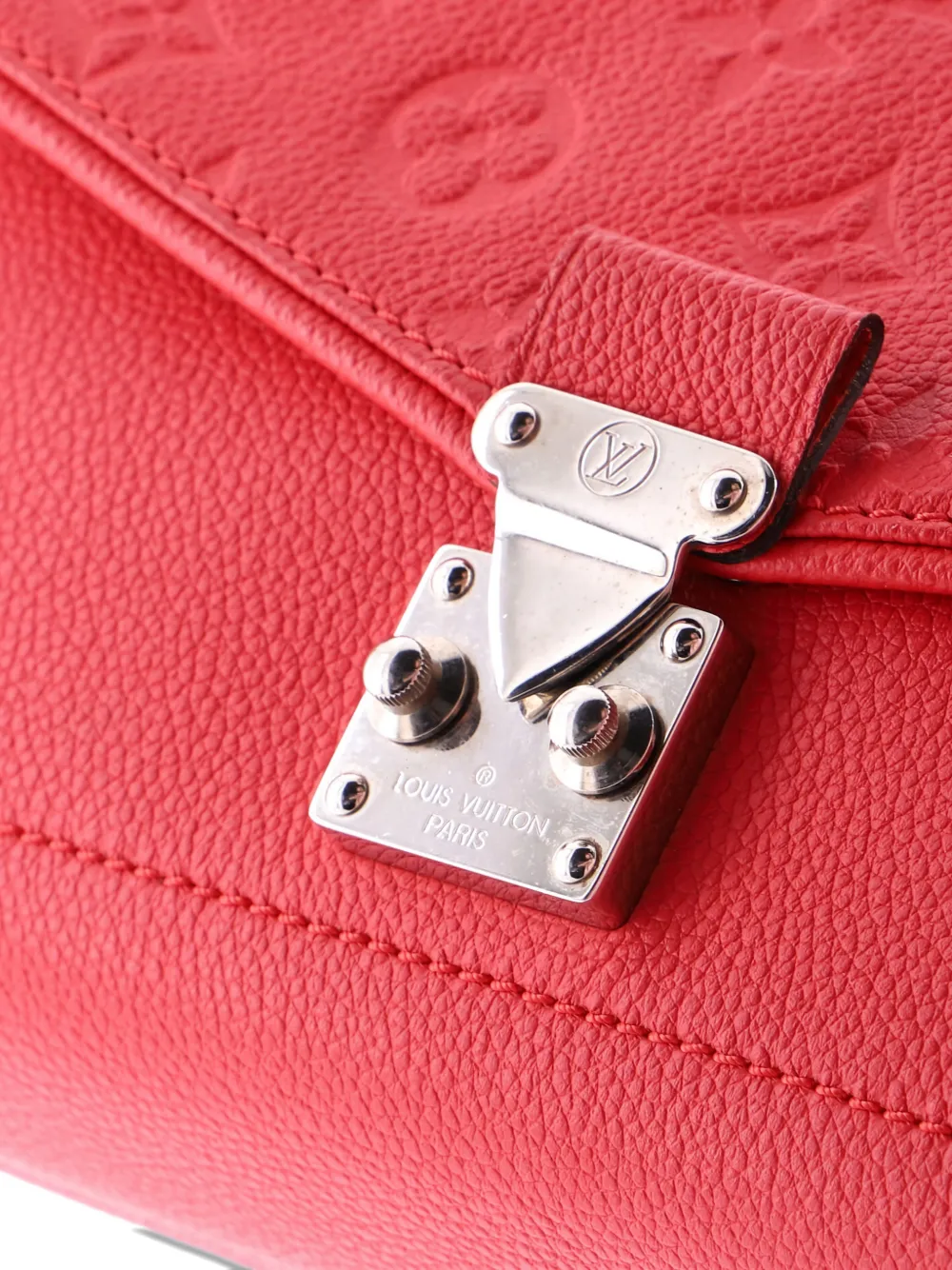 Pre-owned Louis Vuitton Saint Germain Handbag Monogram Empreinte Leather Pm Shoulder Bag In Red