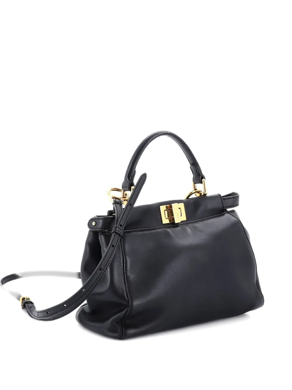 Fendi Pre-Owned Peekaboo Bag Leather Mini shoulder bag - Nero