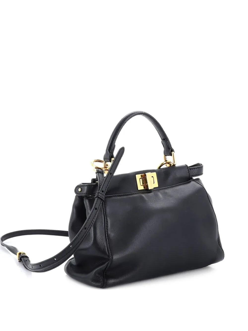 Fendi Pre-Owned Peekaboo Bag Leather Mini shoulder bag - Nero