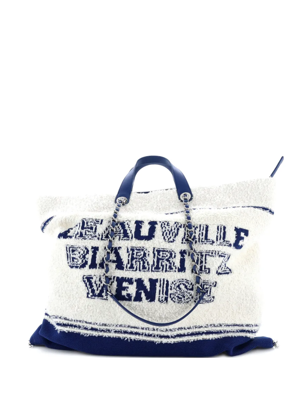 CHANEL Pre-Owned Venise Biarritz Shopping Terry Cloth Large tote bag - Blu