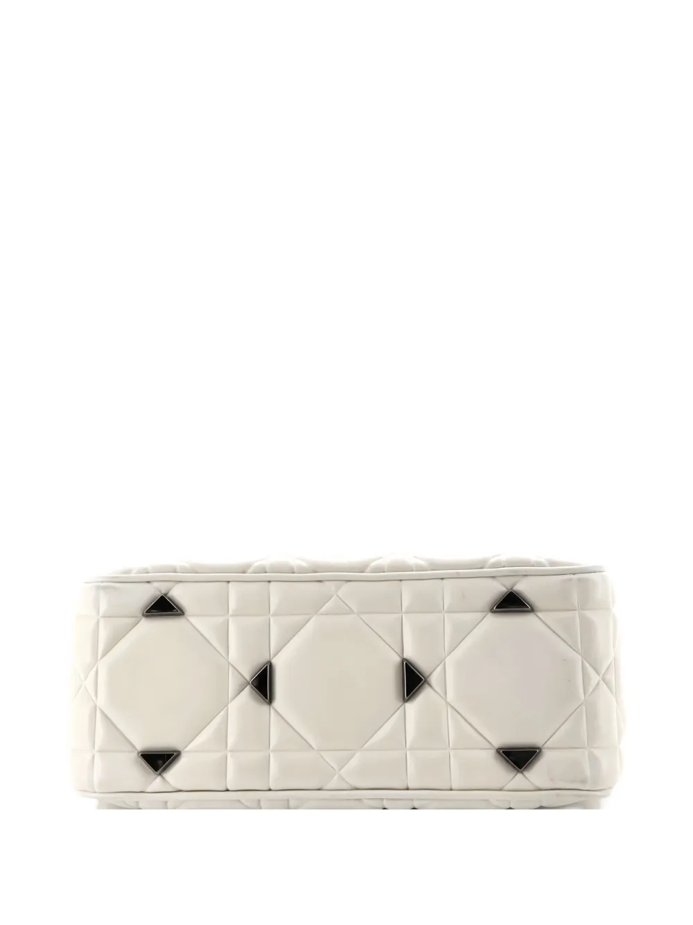 Pre-owned Dior Lady 95.22 Bag Cannage Embossed Leather Medium Tote Bag In Neutral