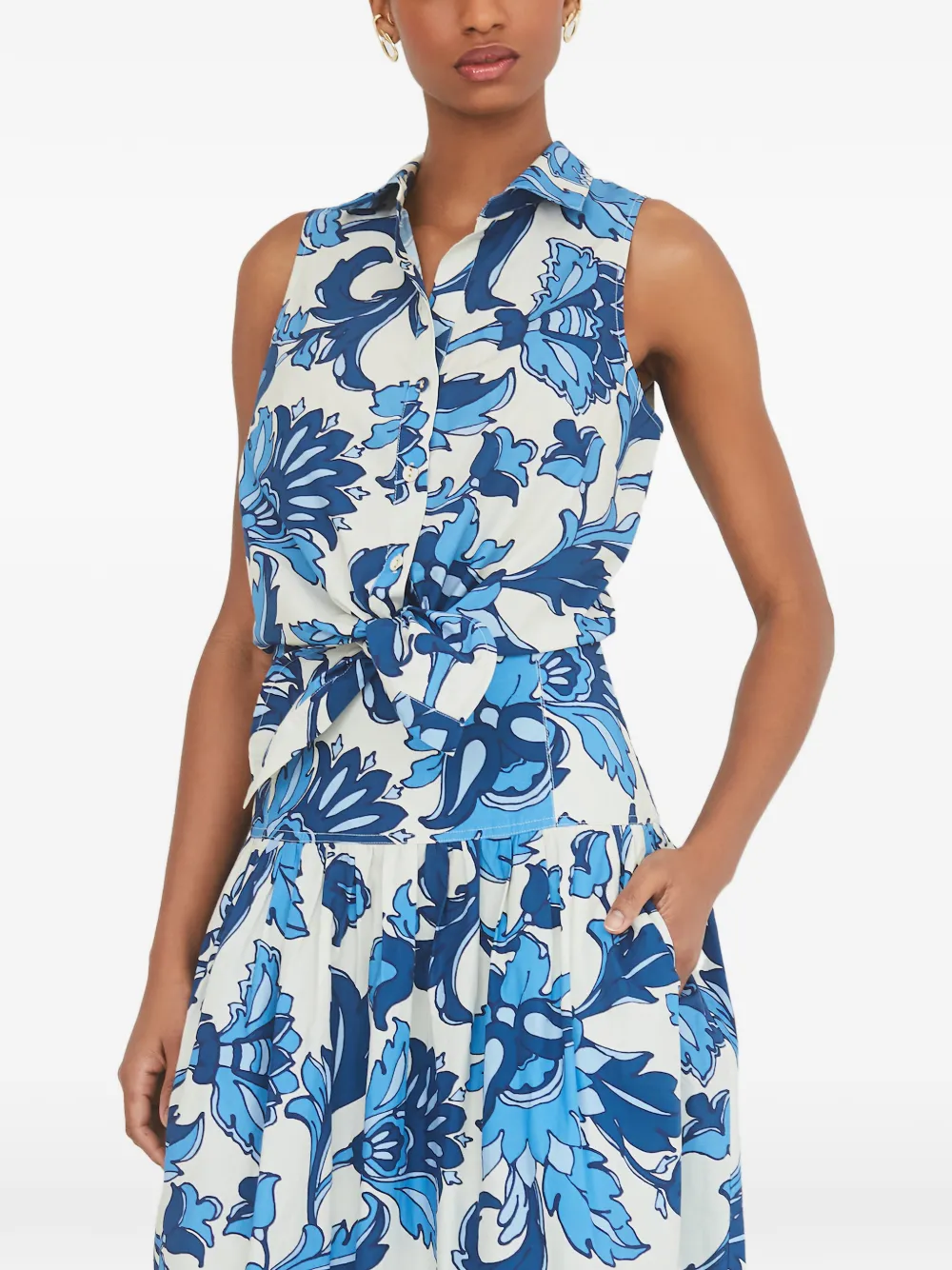 Cara Cara Highland tied top - Wit