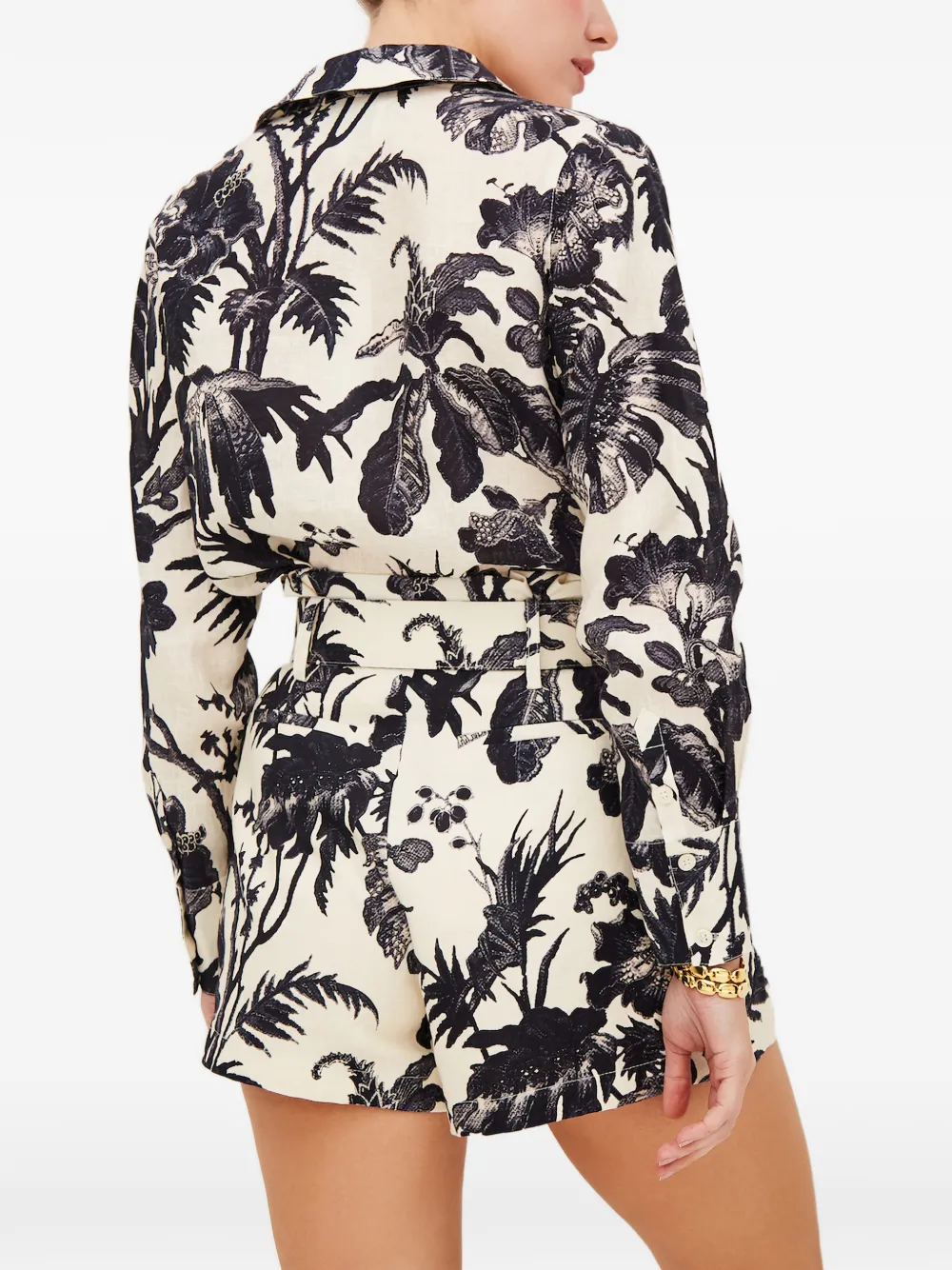 Palmer Floral-Pattern Buckled Shorts
