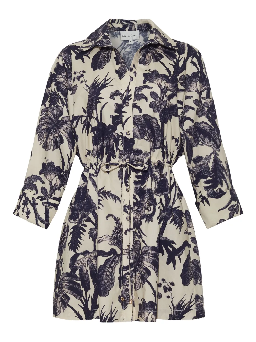 Cara Cara Henry floral mini dress - Wit
