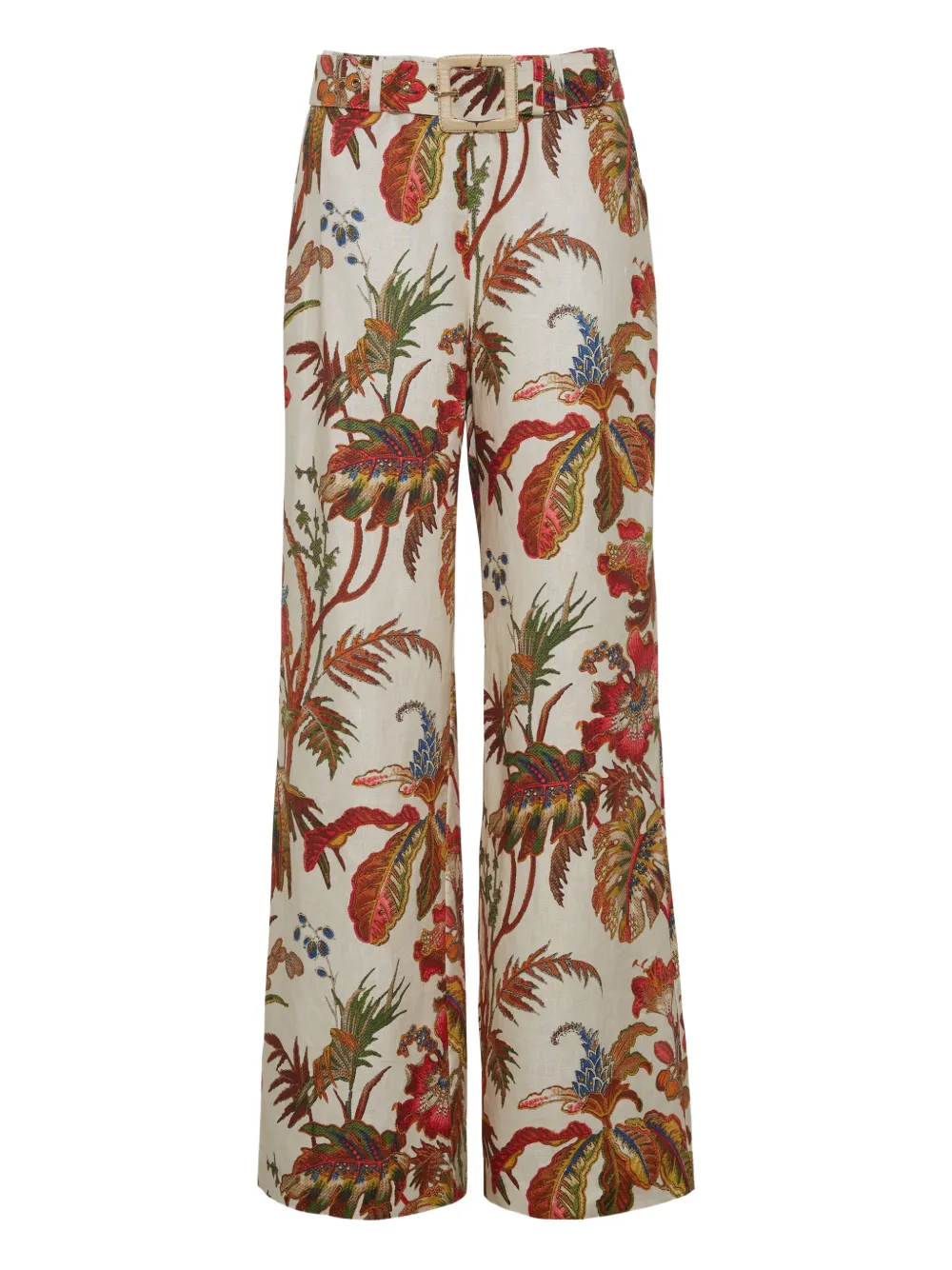 Cara Cara Mayflower floral-print trousers - Nude