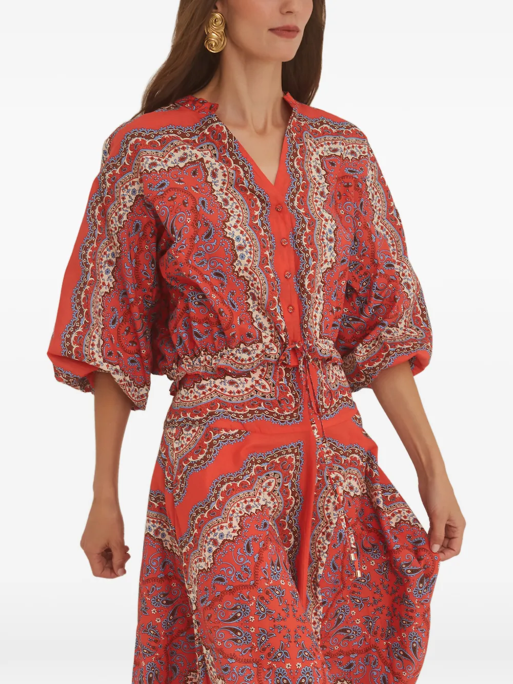 Cara Cara Perrin paisley shirt - Oranje