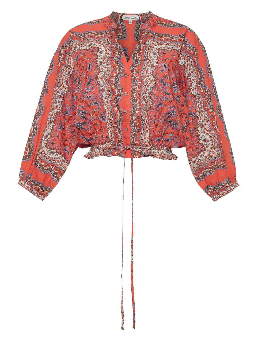 Cara Cara Perrin Paisley Shirt In Orange