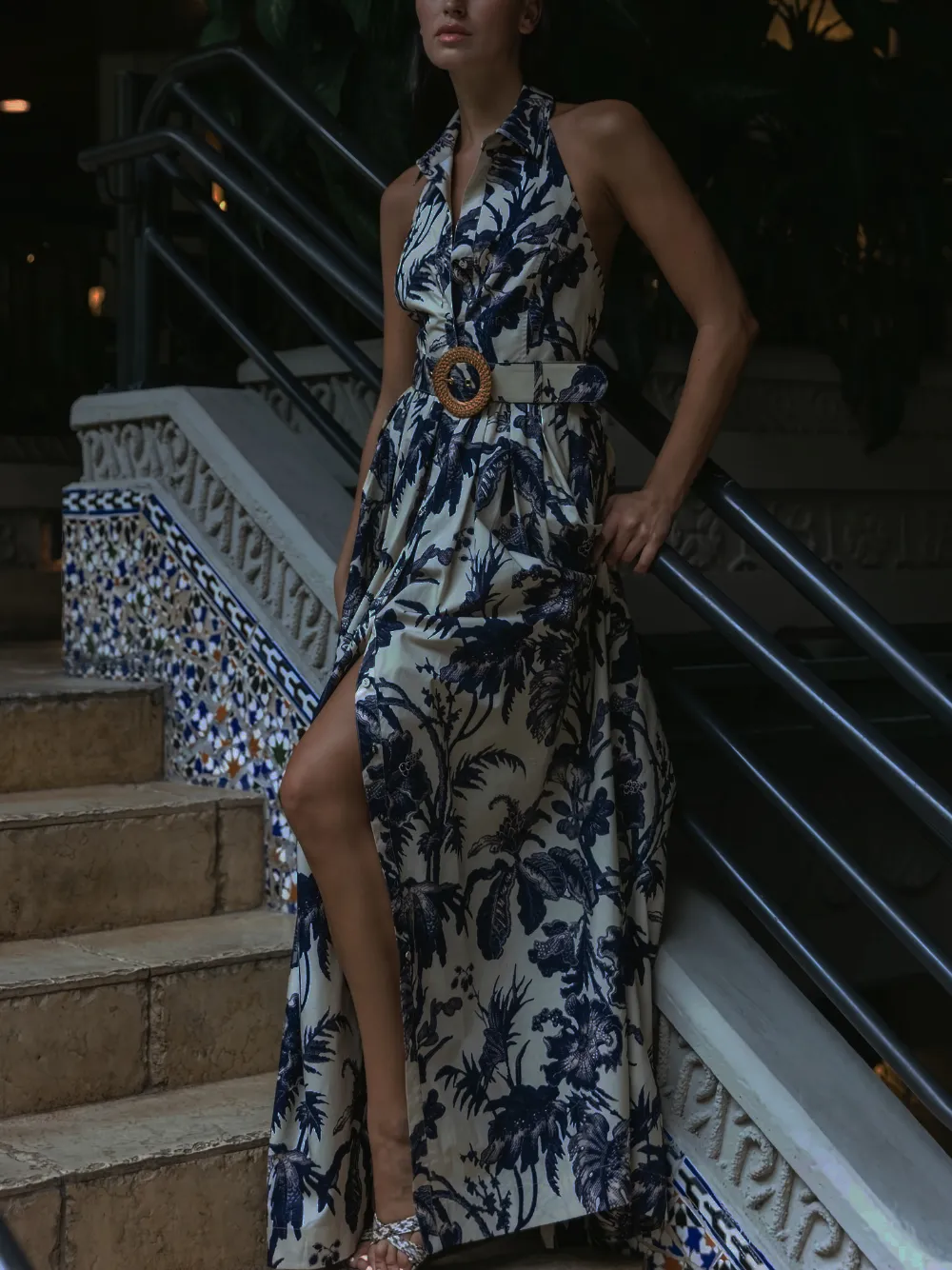 Quentin Floral Belted Maxi Dress
