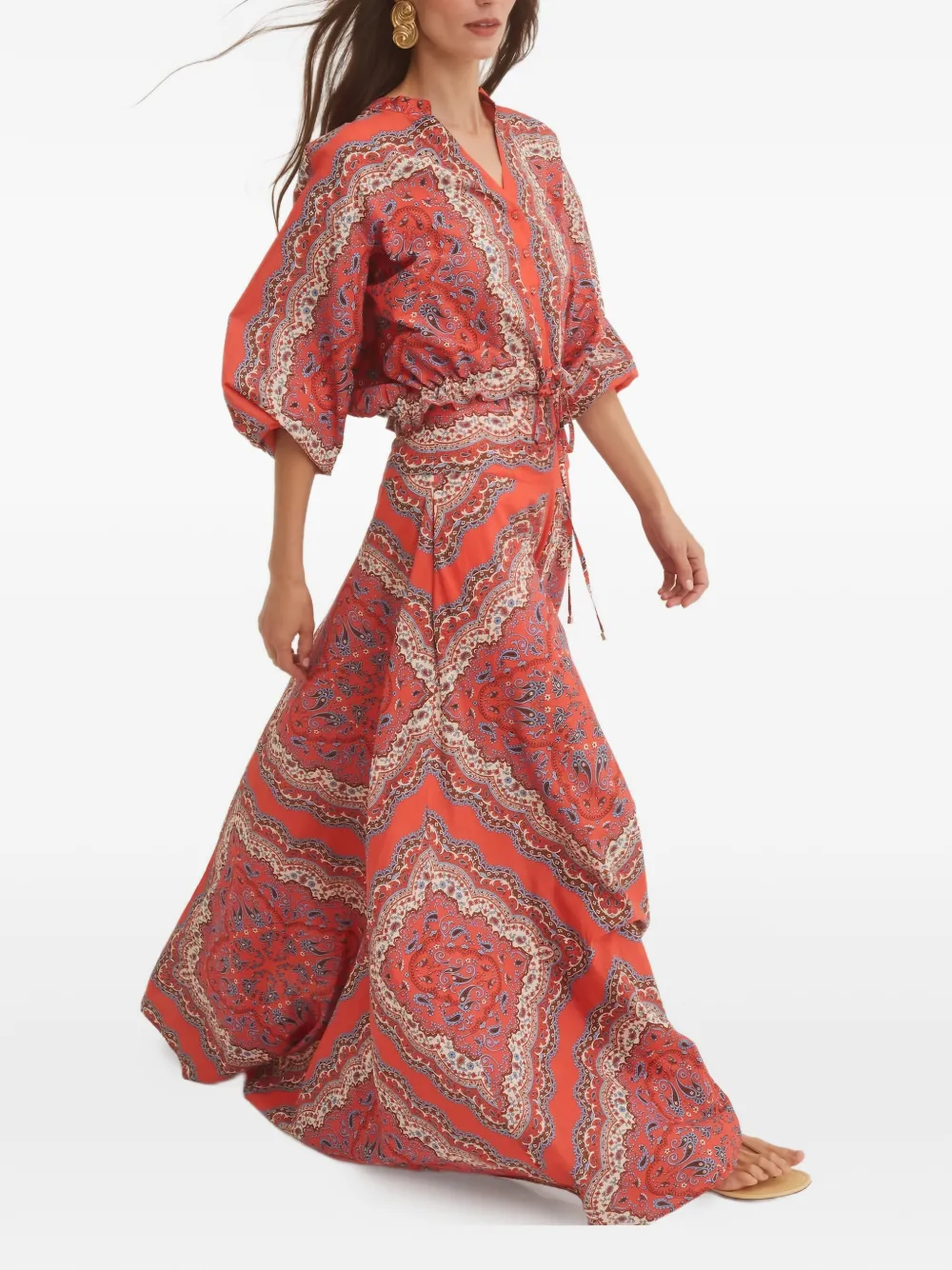 Cara Cara Gabriella paisley maxi skirt - Oranje