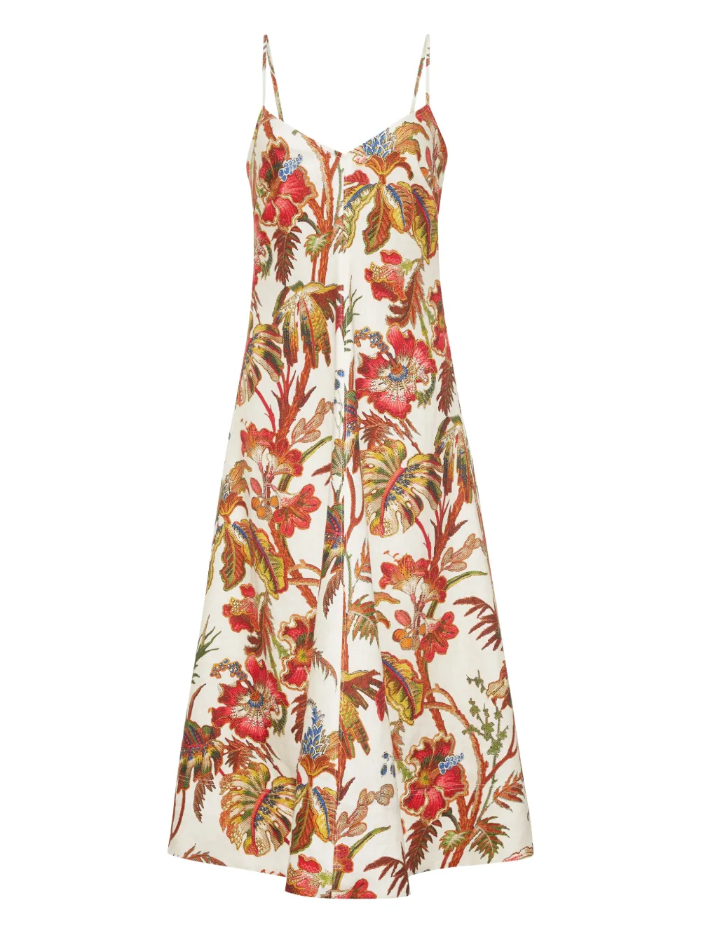 Cara Cara Mae Floral Midi Dress In Multi