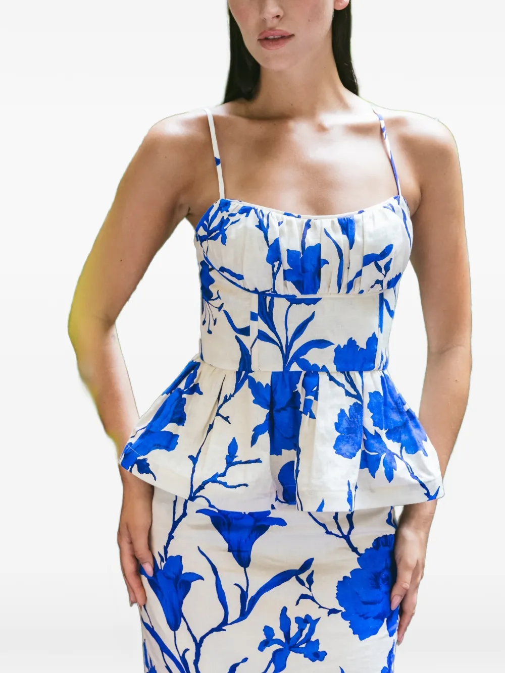 Cara Cara Sienna floral pencil skirt - Wit