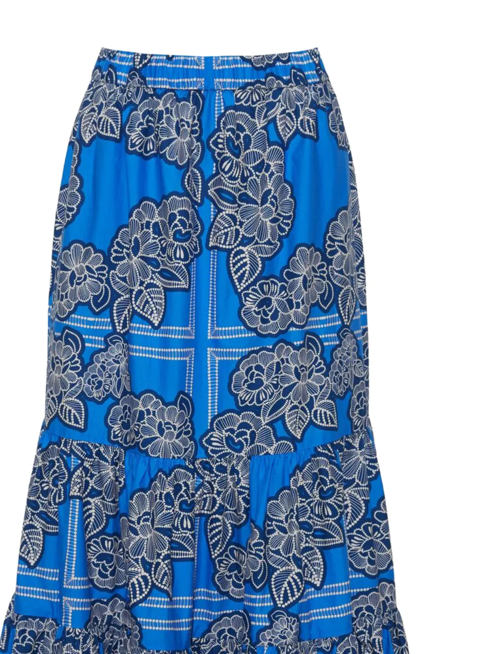 Cara Cara Chase gelaagde midi-rok met bloemenprint - Blauw