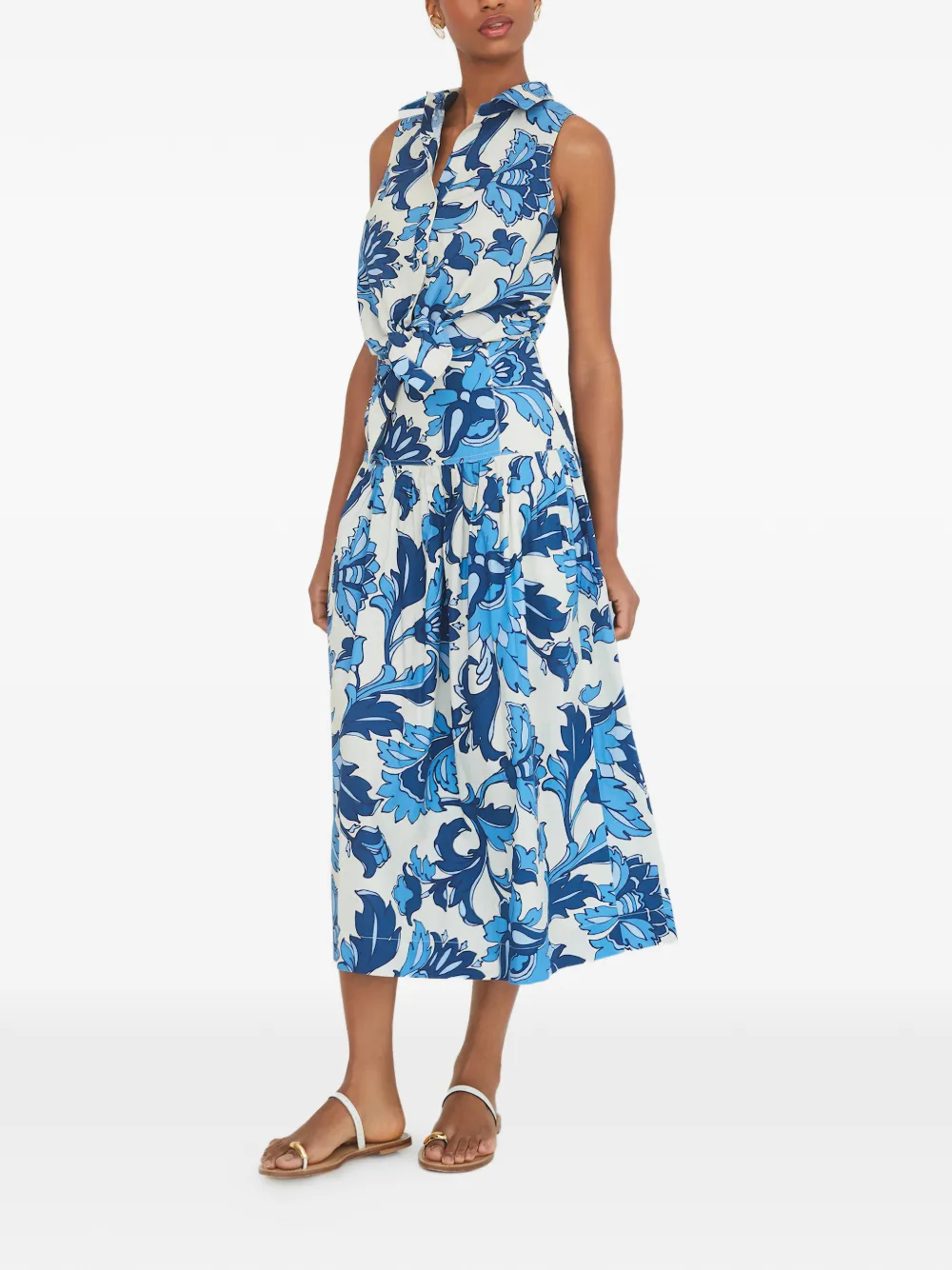 Cara Cara Diya floral midi skirt - Wit