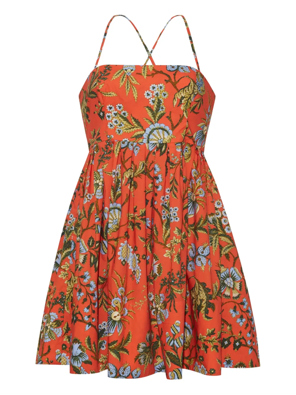 Cara Cara Leo Floral Mini Dress In Orange