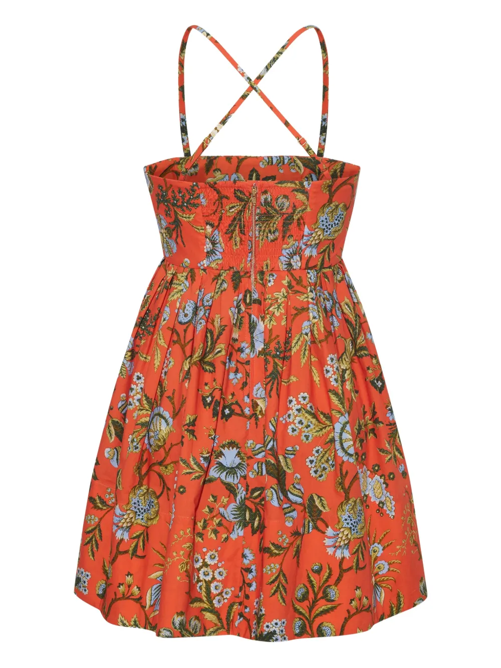 Cara Cara Leo Floral Mini Dress In Orange