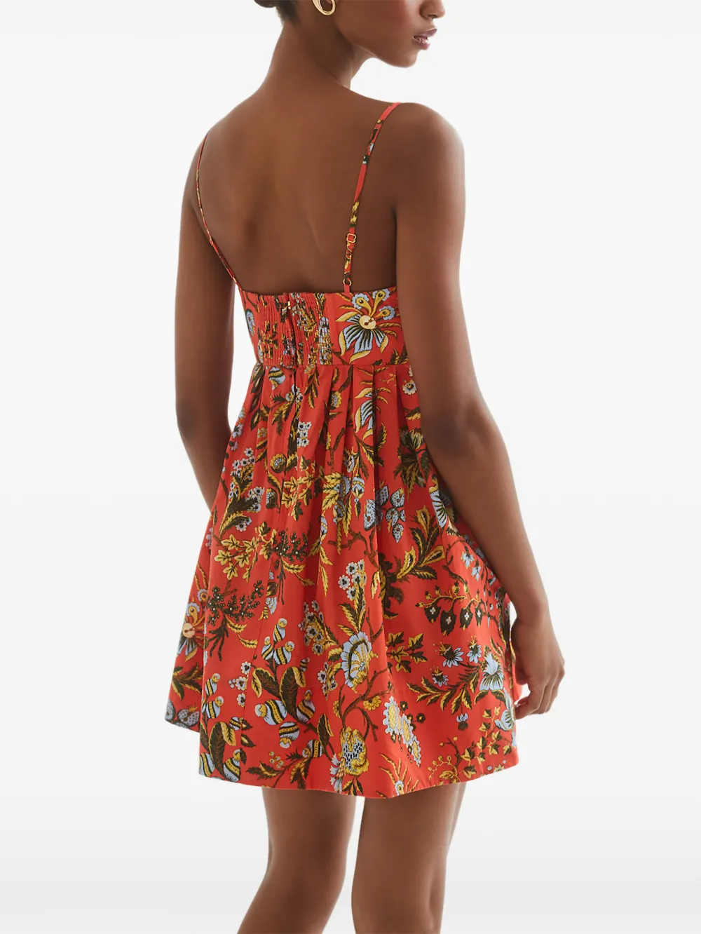 Cara Cara Leo Floral Mini Dress In Orange