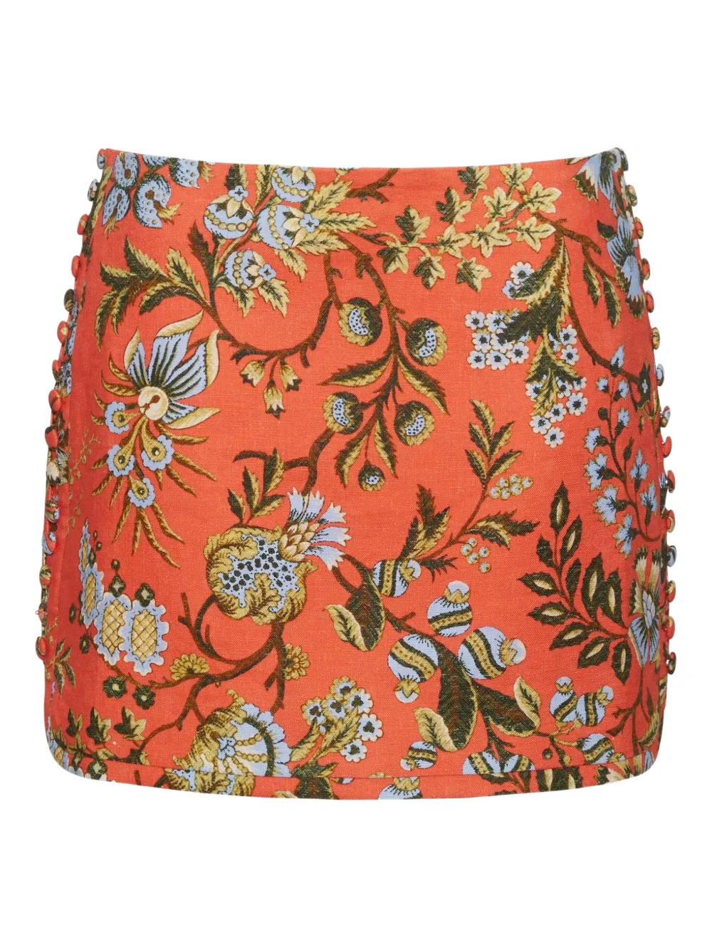 Cara Cara Roseland Floral Mini Skirt In Orange
