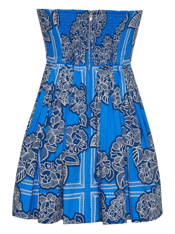 Cara Cara Torres Mini Dress 2 / Carved Petals Cobalt