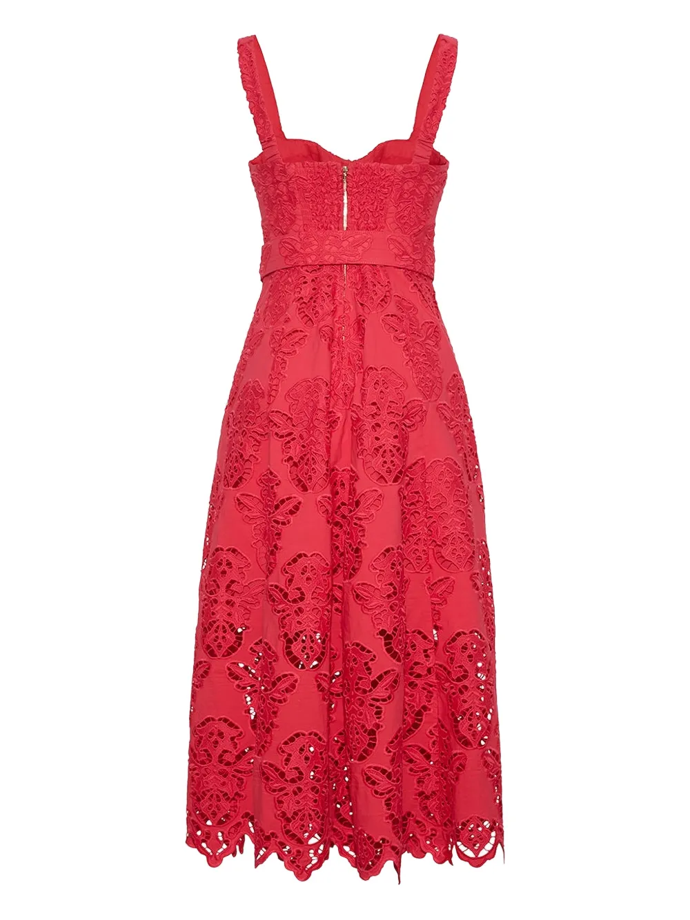Cara Cara Calypso eyelet-detail midi dress - Rood
