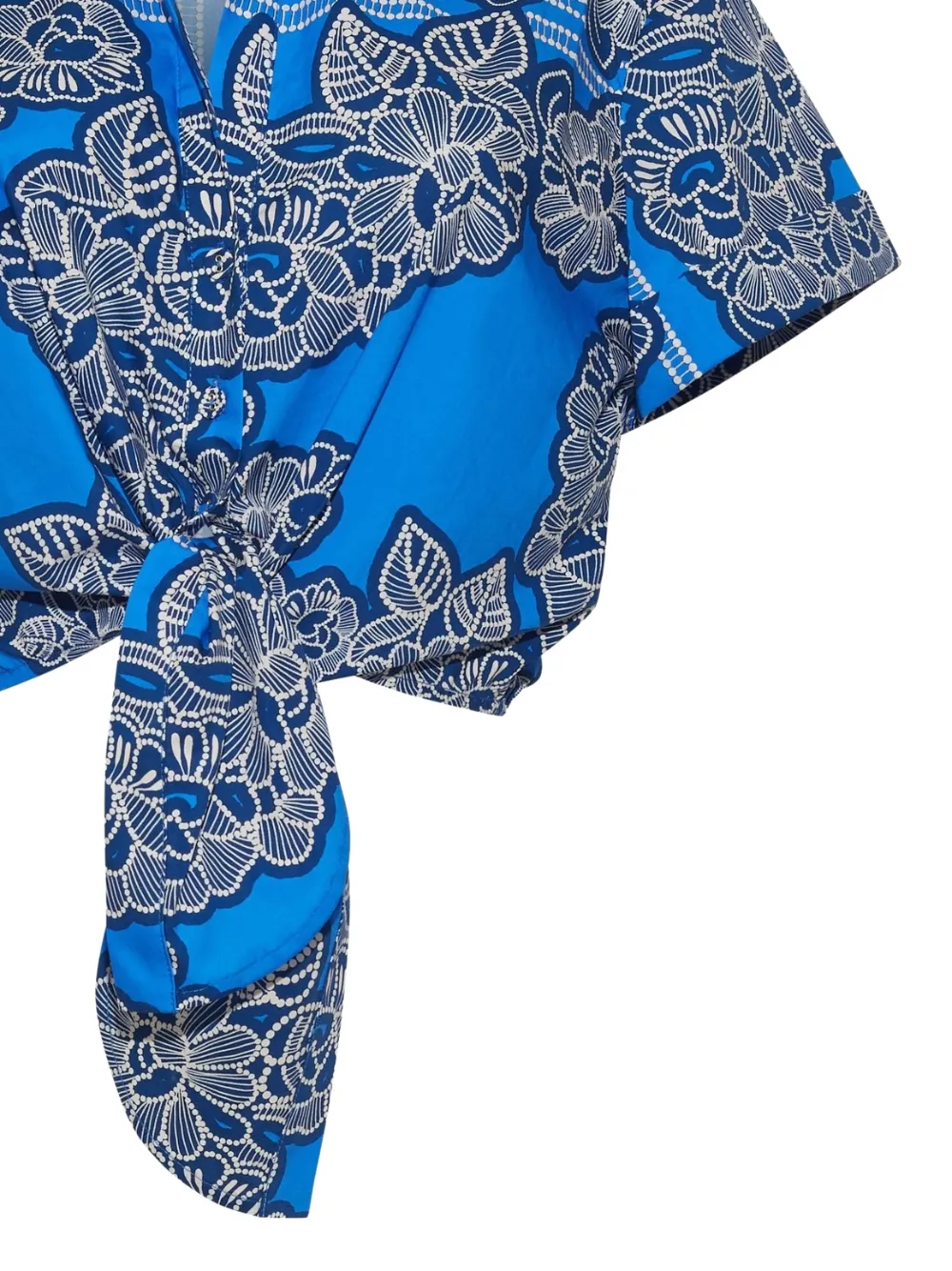 Cara Cara Asbury floral tied shirt - Blauw