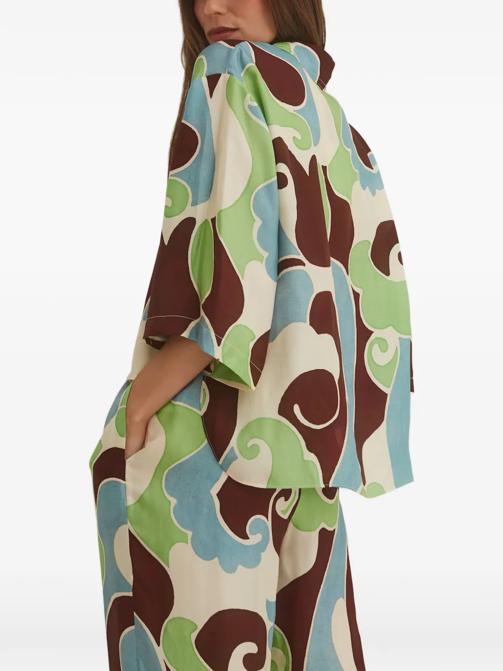  Cara Cara Calvia Printed Shirt - Neutrals 