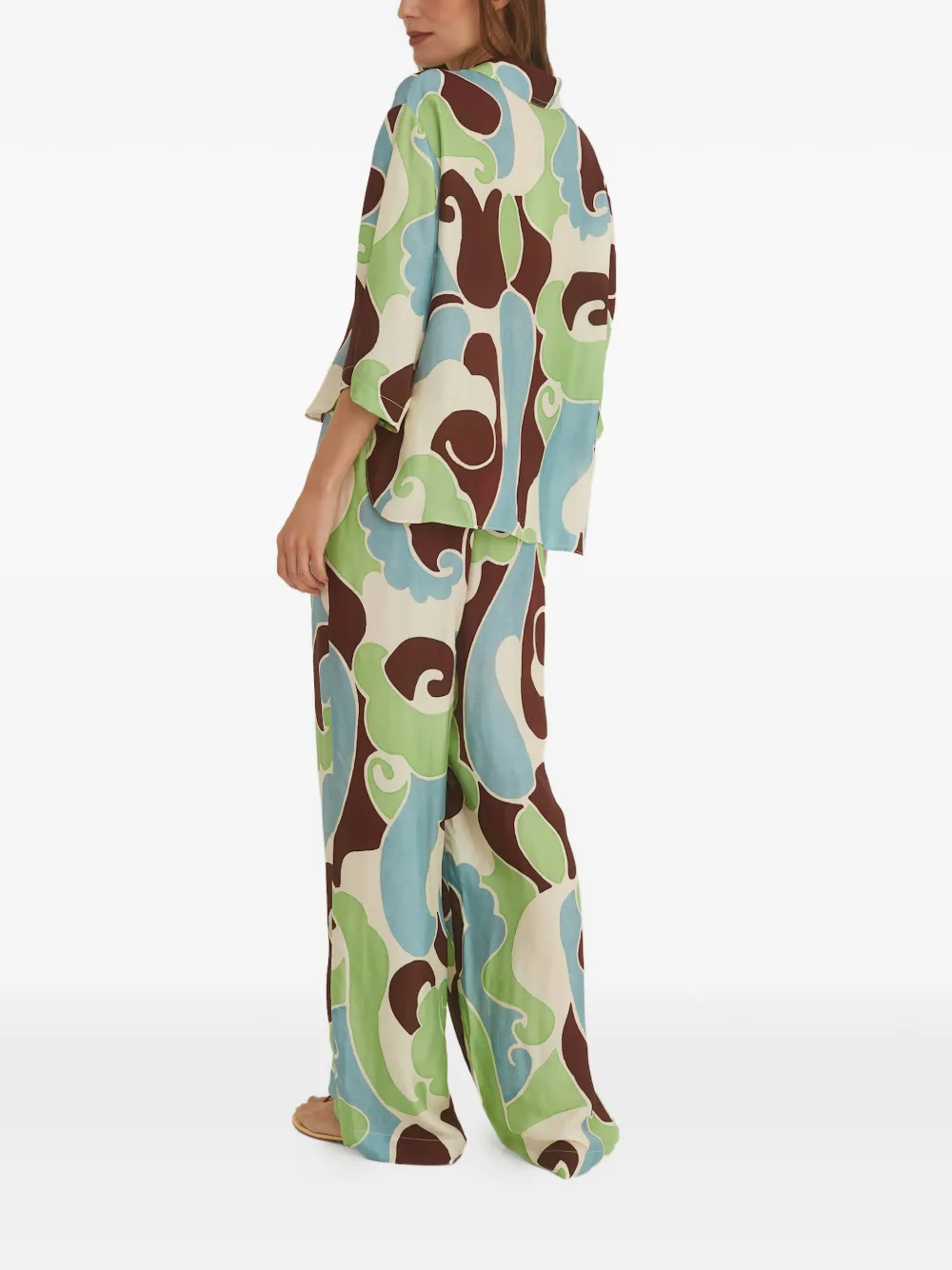  Cara Cara Girona Printed Trousers - Neutrals 