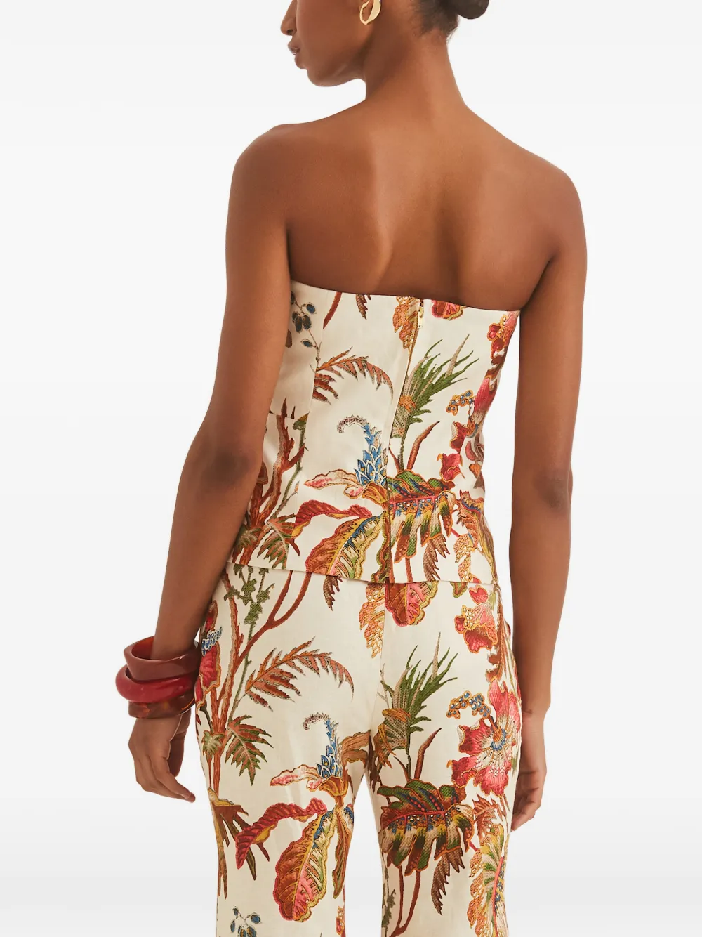  Cara Cara Agnes Floral Strapless Top - Neutrals 