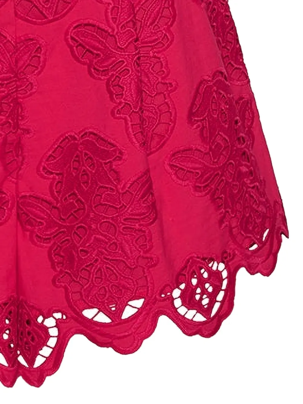  Cara Cara Trish Eyelet-detail Shorts - Red 