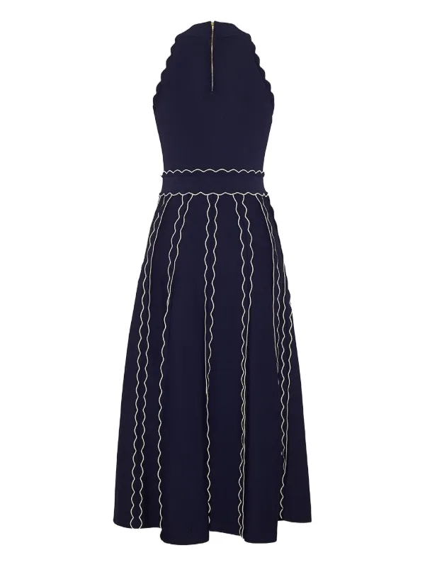 Cara Cara Rosendale Scalloped Knitted Midi Dress | Blue | FARFETCH GE Cara Cara Rosendale Scalloped Knitted Midi Dress | Blue | FARFETCH GE