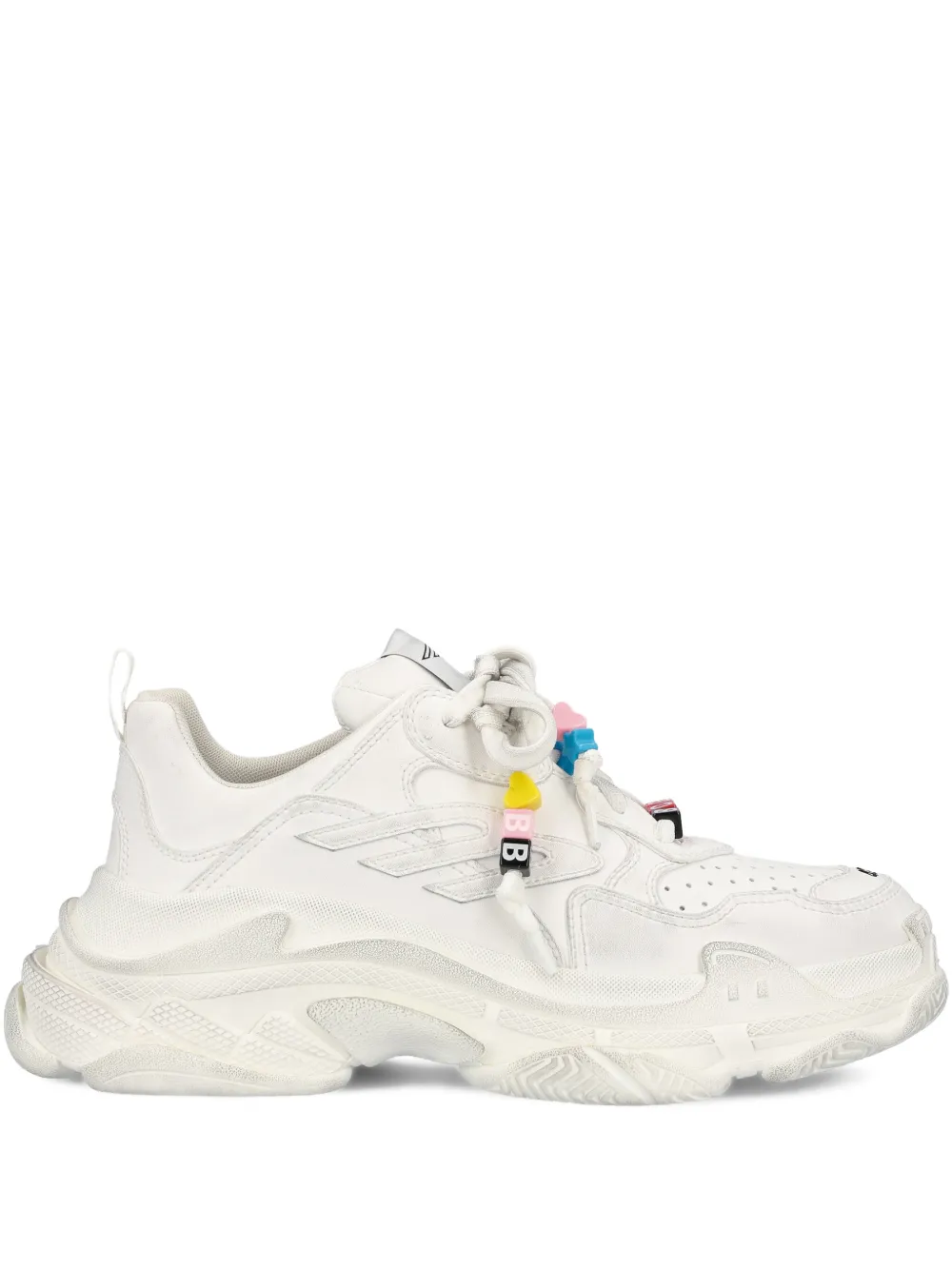 Balenciaga beaded lace-up sneakers | White | Image 1