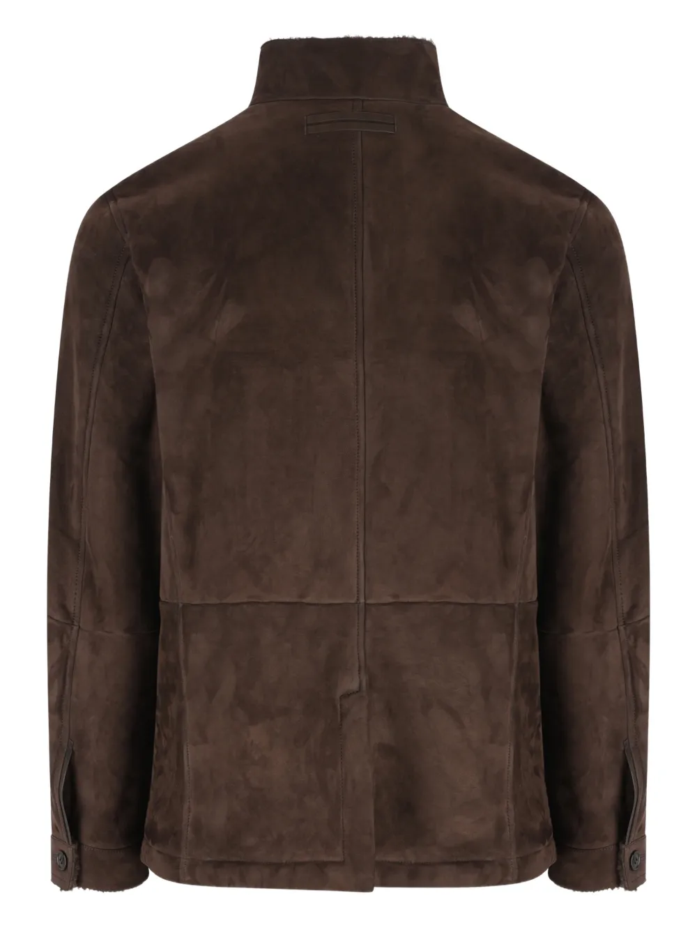 Zegna mandarin-collar button jacket | Leather Jackets | Image 2