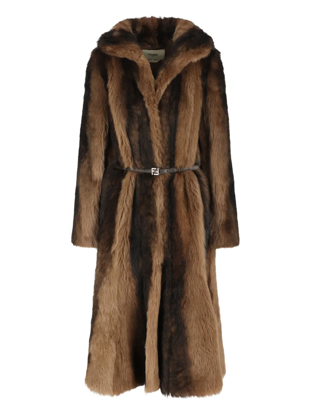 FENDI Cappotto in shearling - Marrone