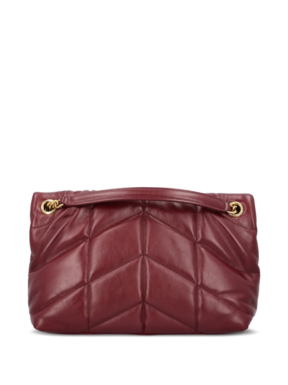 Saint Laurent small quilted puffer shoulder bag - Rood