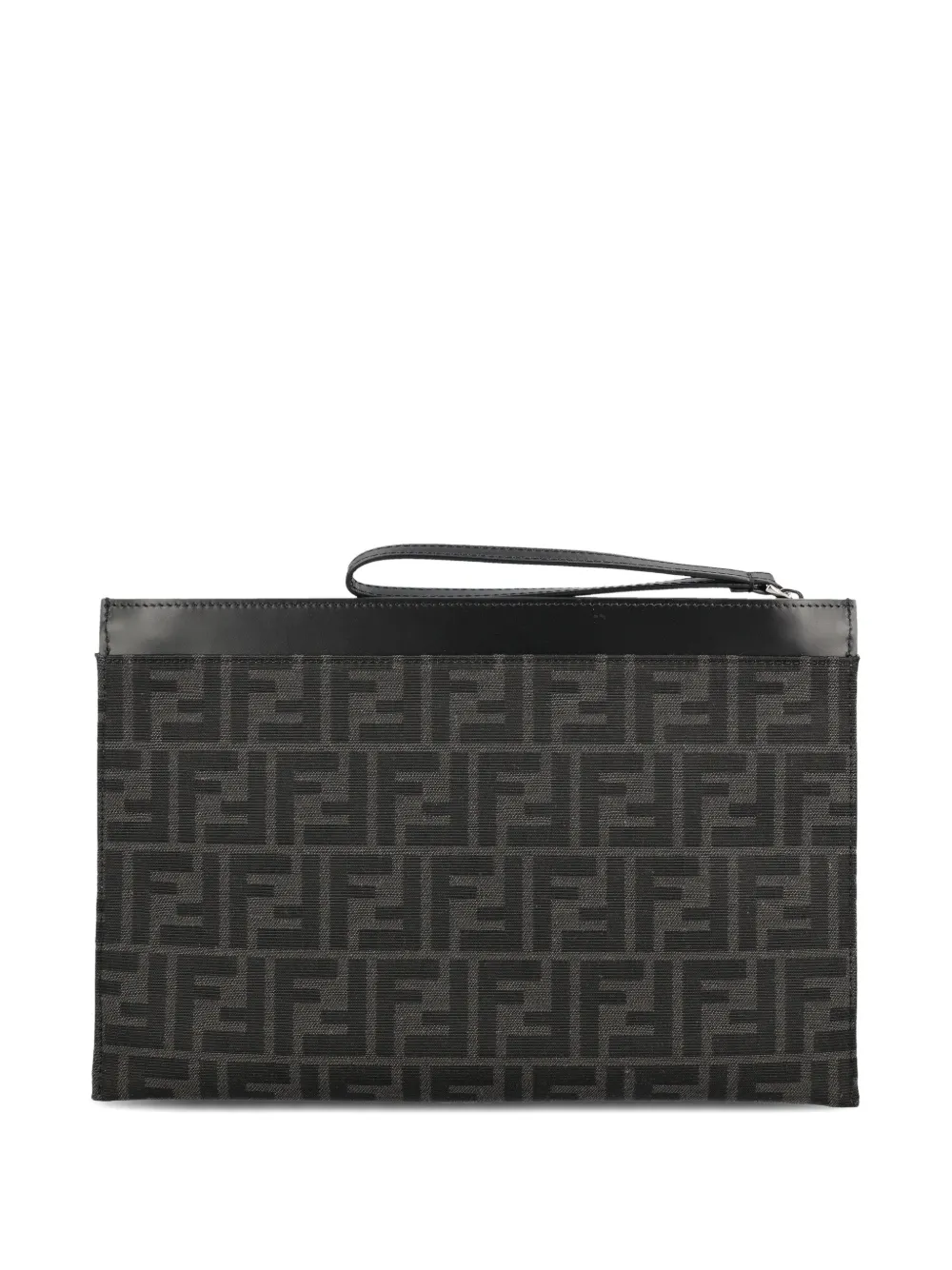 FENDI ff-motif leather clutch bag - Zwart