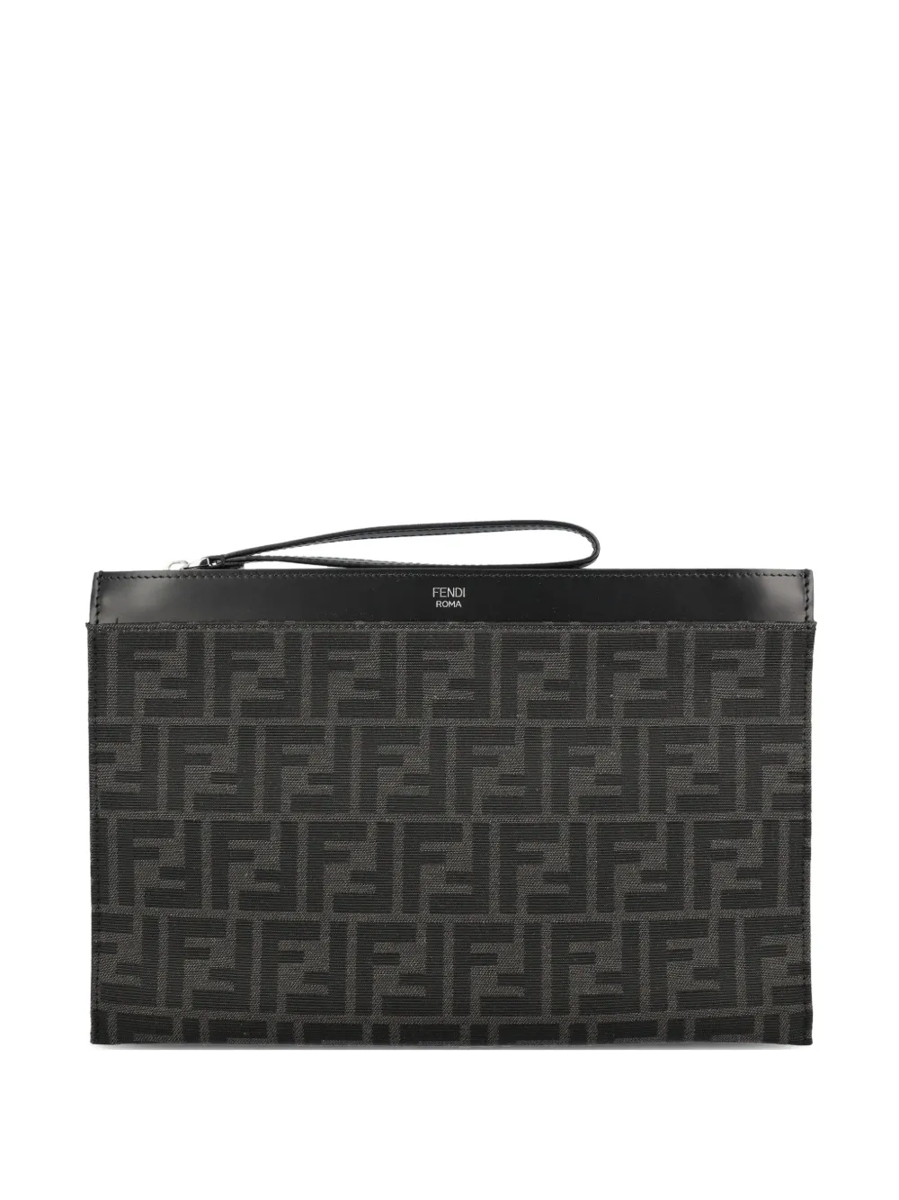 FENDI ff-motif leather clutch bag | Black | Image 1