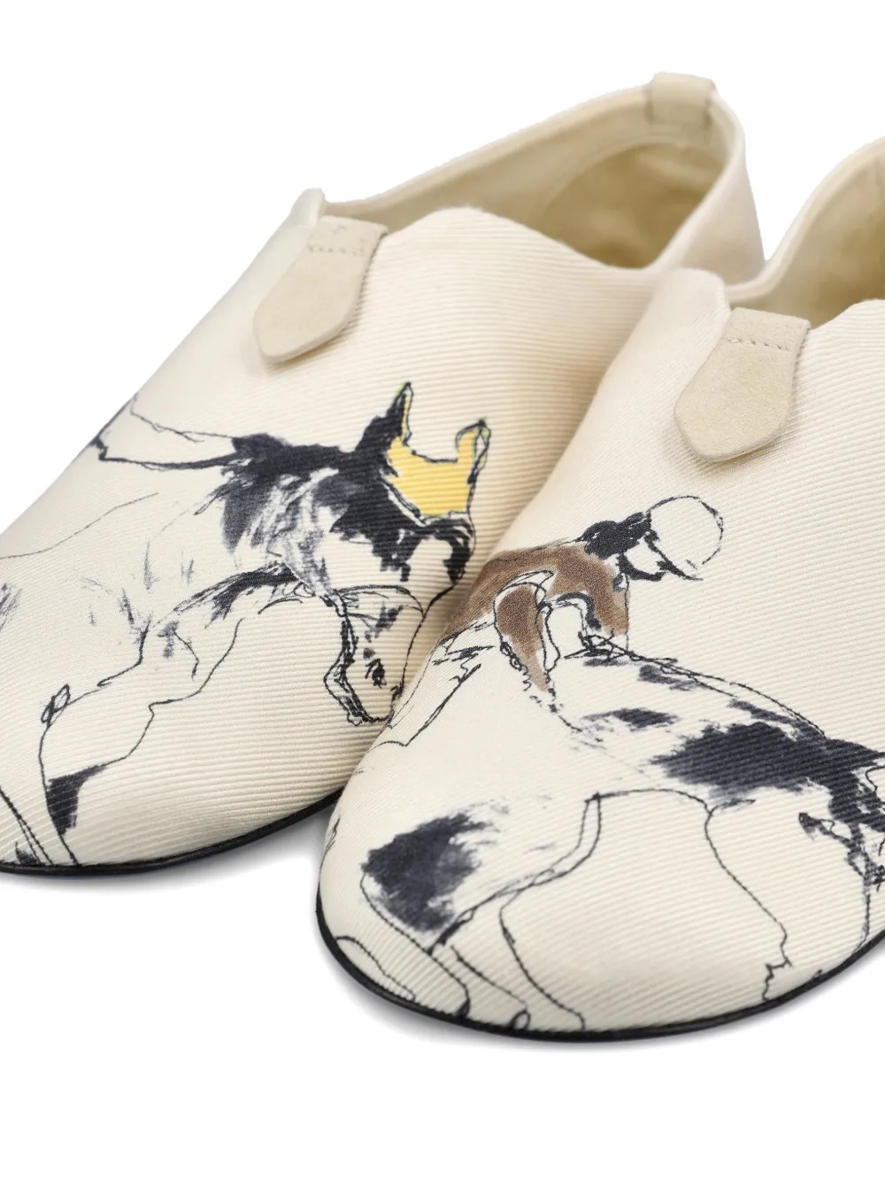 Loro Piana Floaty loafers met grafische print Beige