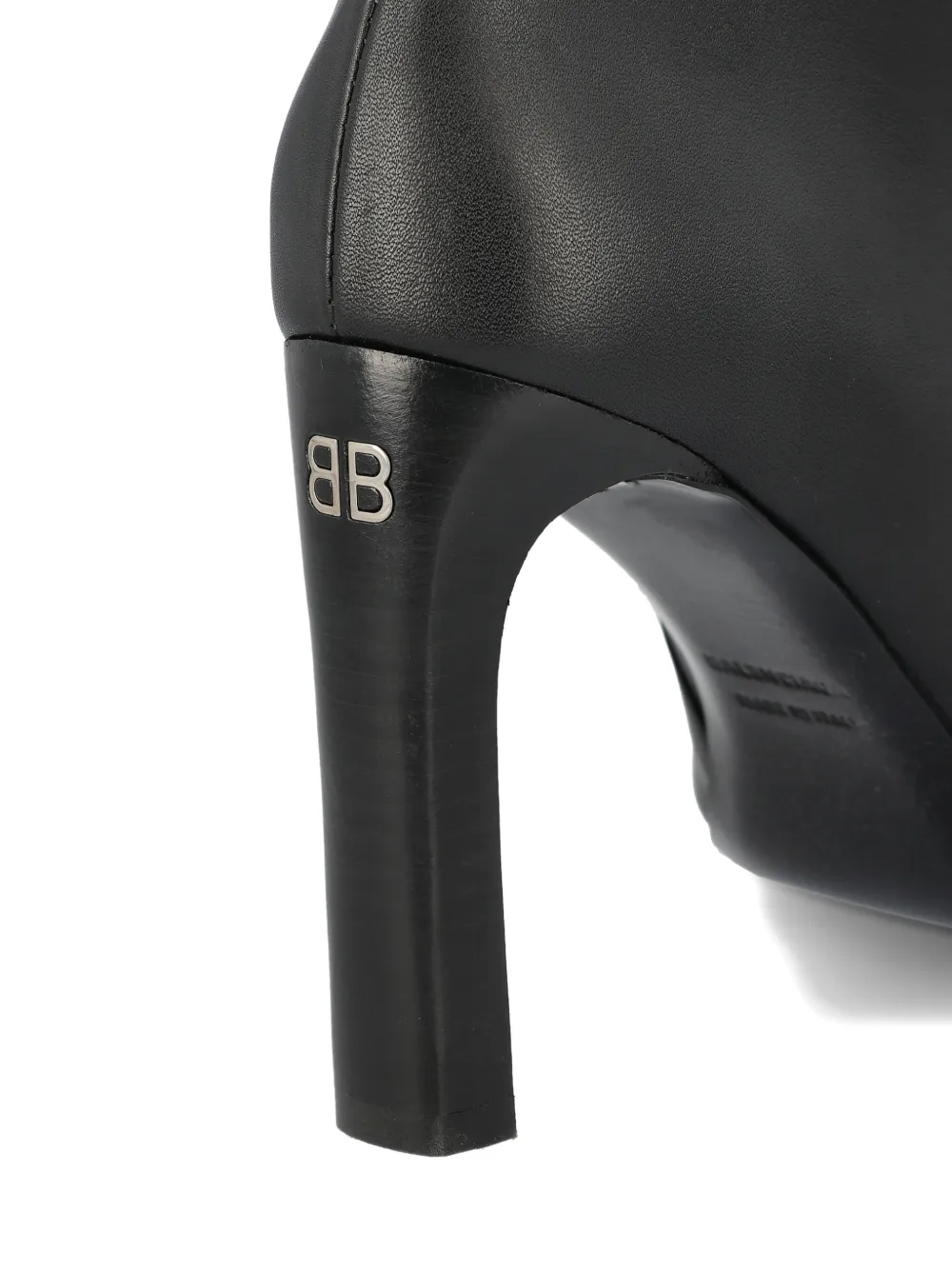 Balenciaga 80 mm laarzen met vierkante neus en logoplakkaat Zwart