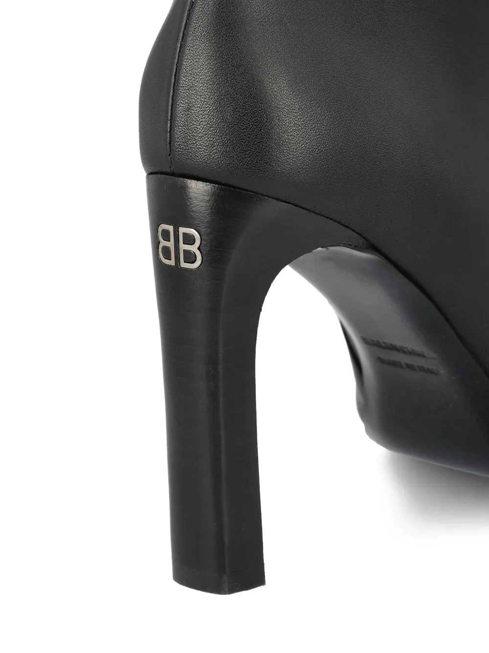 Balenciaga 80 mm laarzen met vierkante neus en logoplakkaat Zwart