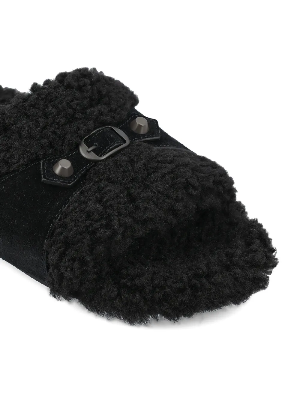 Balenciaga Sandalen met pluizig bandje Zwart