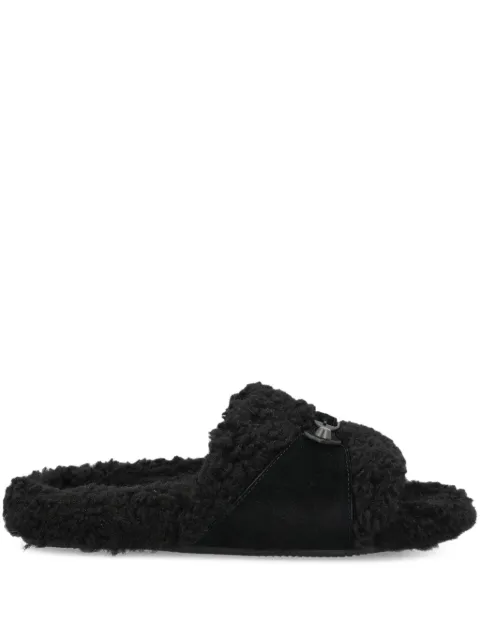 Balenciaga furry strap sandals