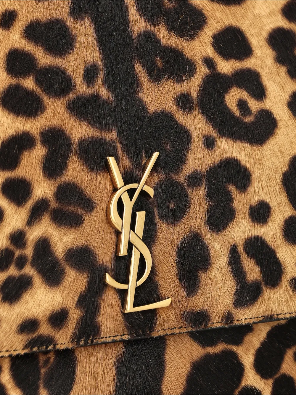 Saint Laurent Kate Animal-print Shoulder Bag In Animal Print