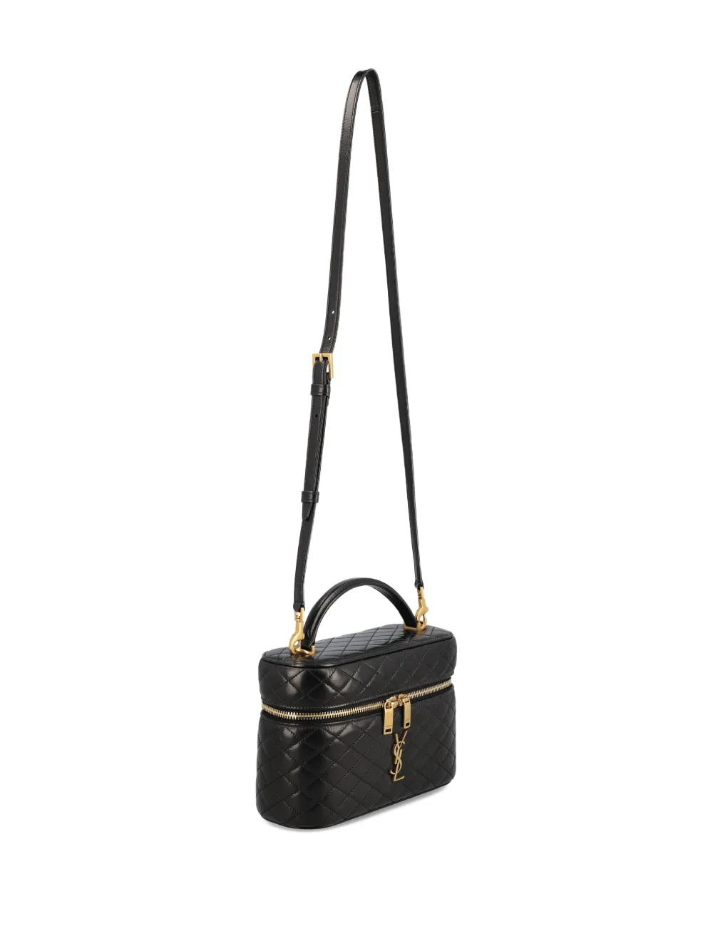 Saint Laurent Large Gaby Lambskin Tote Bag In Black