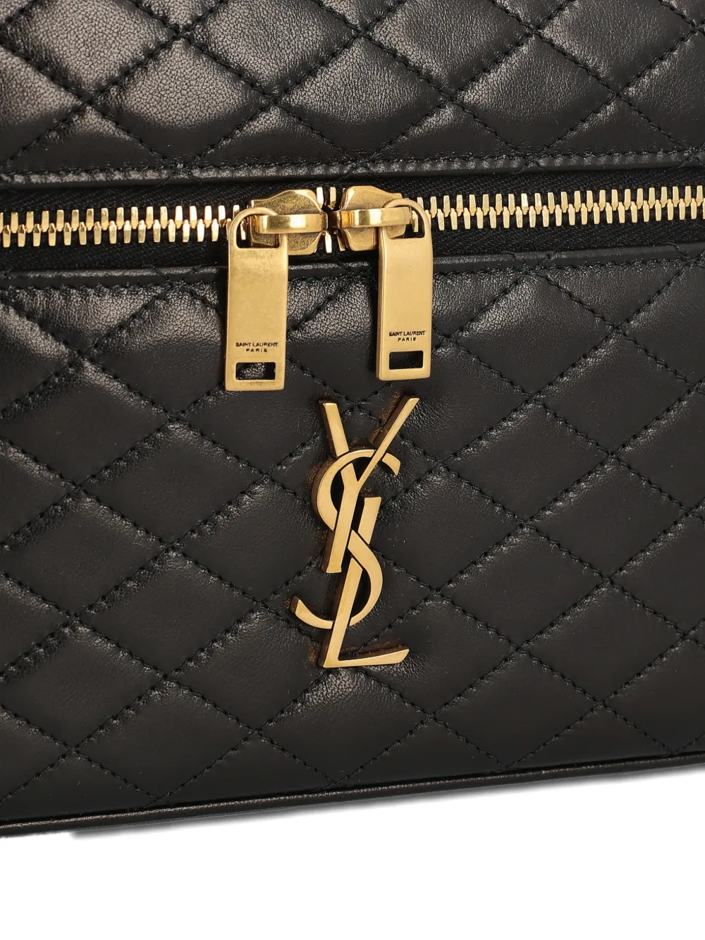 Saint Laurent Large Gaby Lambskin Tote Bag In Black