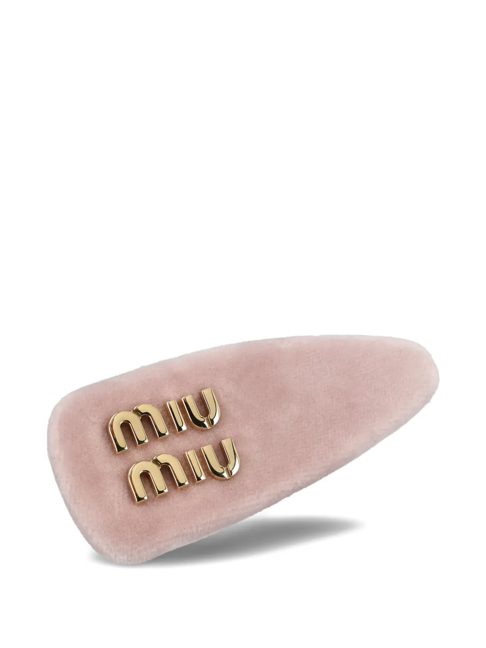 Miu Miu velvet logo-detail hair clip - Rosa