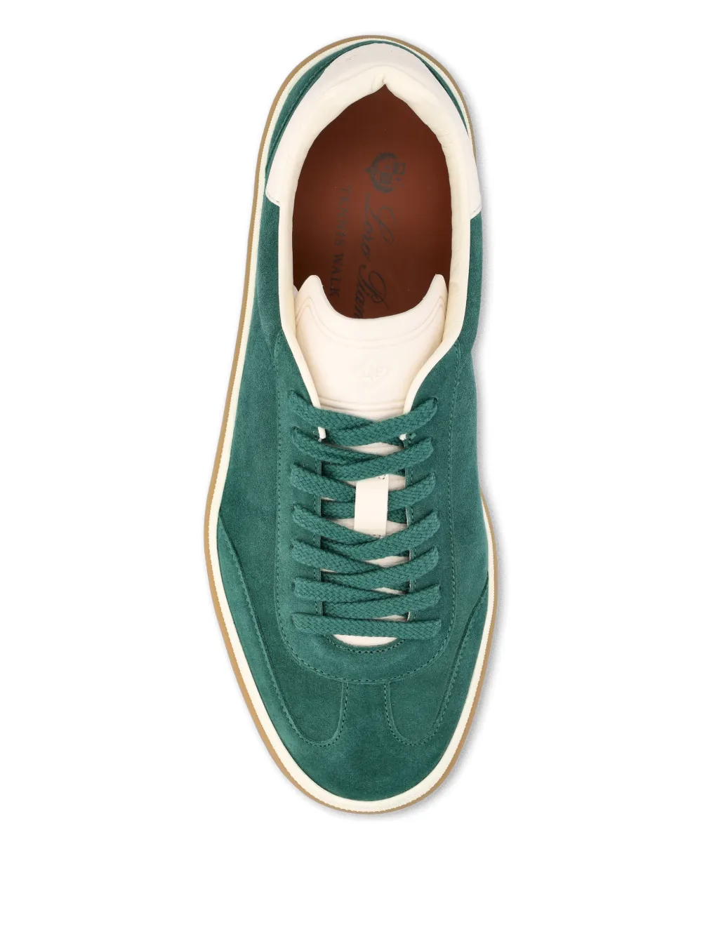 Loro Piana Tennis Walk suède sneakers Groen