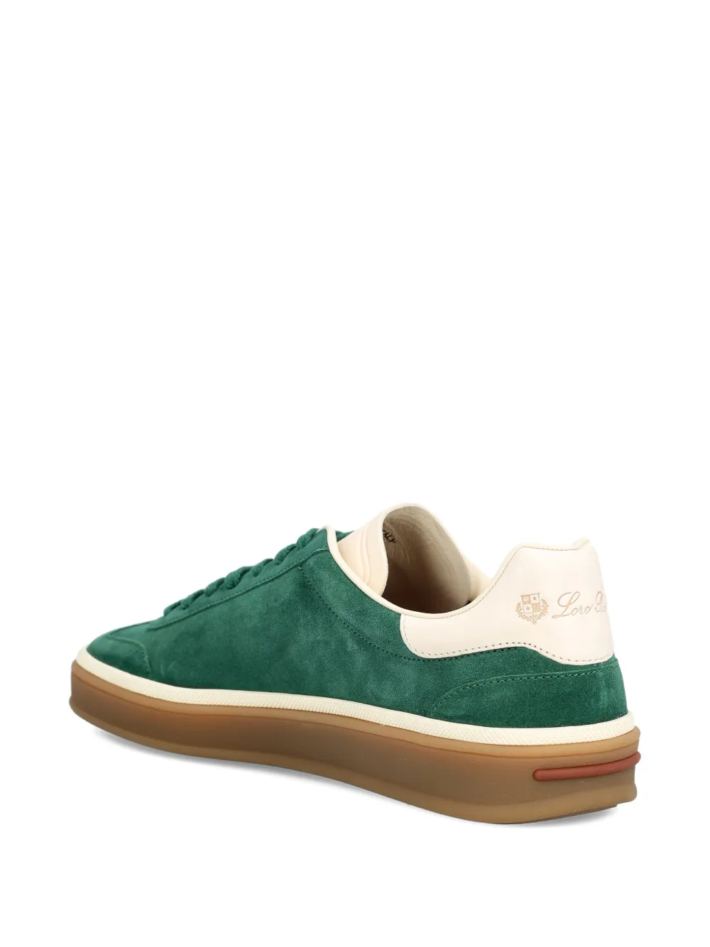 Loro Piana Tennis Walk suède sneakers Groen