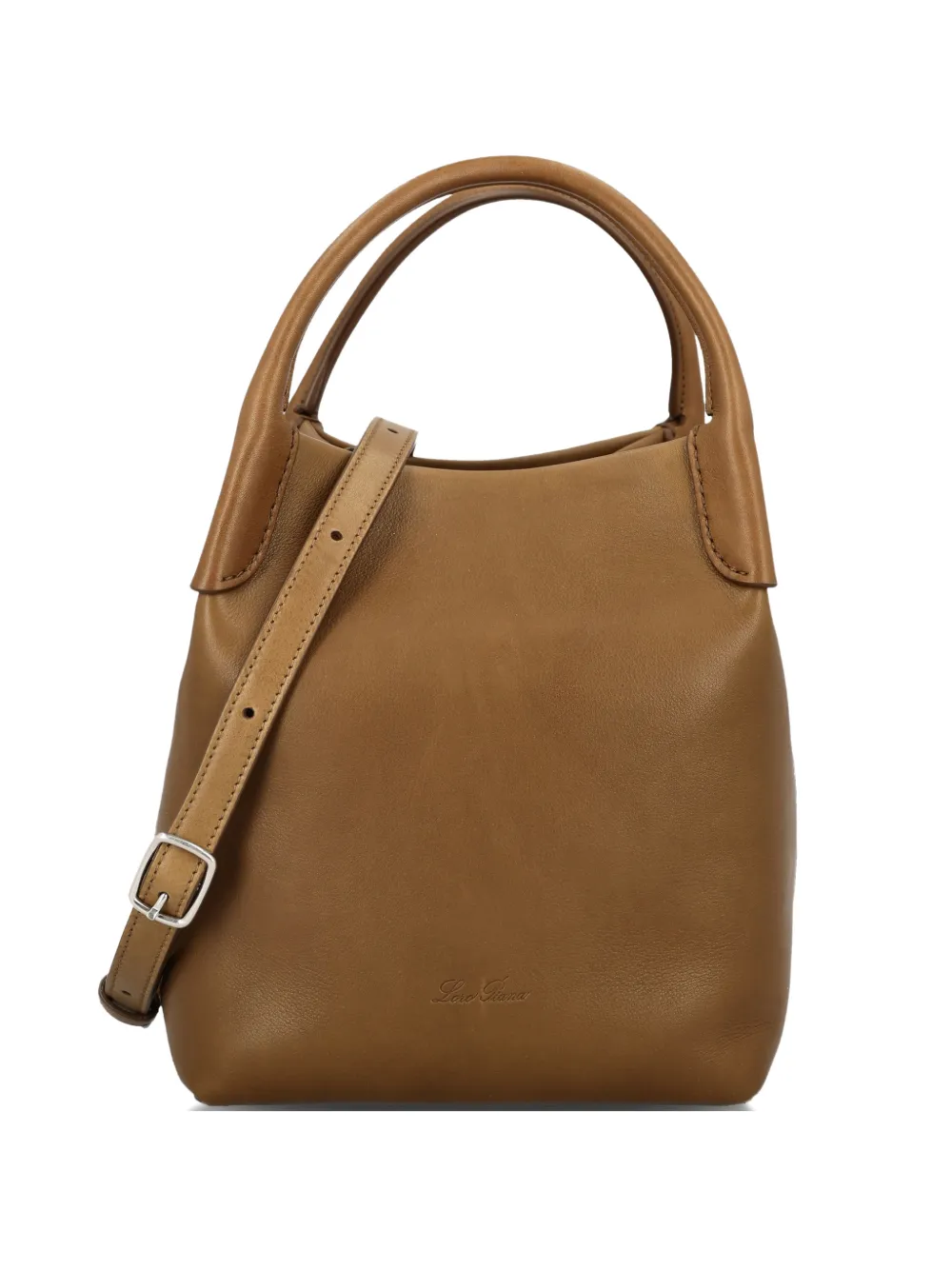 Loro Piana small Bale hook-closure tote bag - Marrone