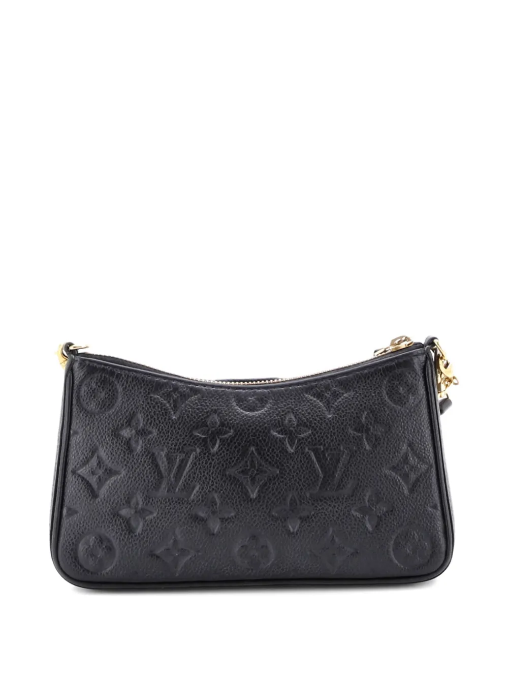 Pre-owned Louis Vuitton Easy Pouch On Strap Monogram Empreinte Leather Shoulder Bag In Black