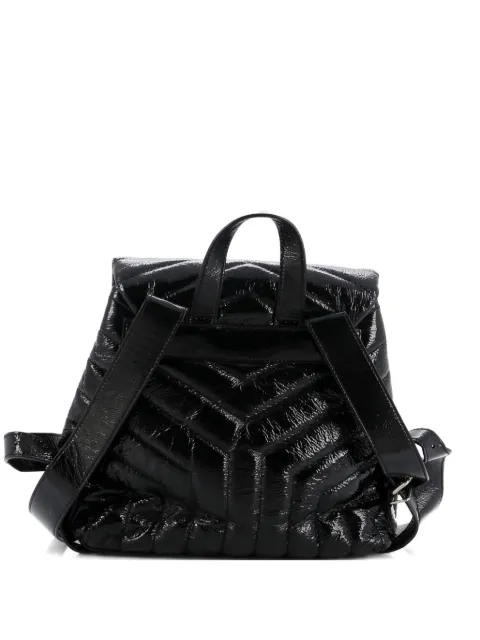 Saint Laurent Pre-Owned LouLou Matelasse Chevron Patent Small backpack